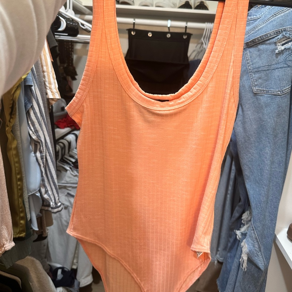 Forever 21 Peach Ribbed Top